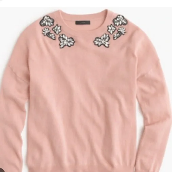 J. Crew Blush Pink Crew Neck Sweater - Picture 1 of 10